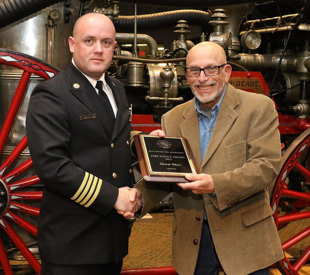 Howie Weiss, Fire Police Award 2021, awarded by DC McGonigal